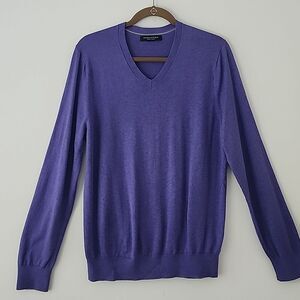 Banana Republic Light Purple Luxury Blend V Neck Pullover Sweater L (G10)